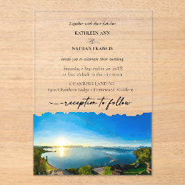 North Lake Tahoe Destination Wedding Invitation Acryl Uitnodigingen