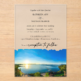 North Lake Tahoe Destination Wedding Invitation Acryl Uitnodigingen