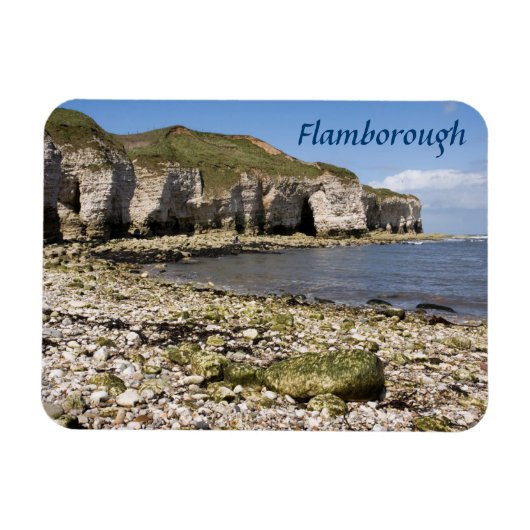 North Landing bij Flamborough in Yorkshire foto Magneet (Horizontaal)
