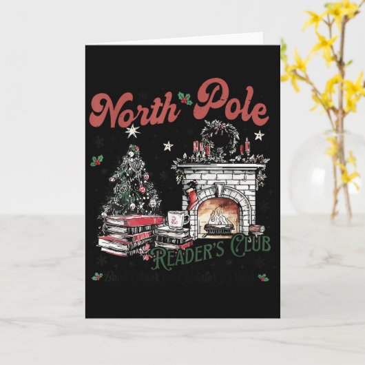 North Le Book Club Book Lover Bookish Bookworm Chr Kaart (Gele Bloem)