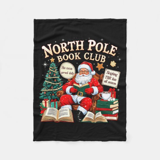 North Le Book Club Cozy Christmas Reading Gift  Fleece Deken (Voorkant)