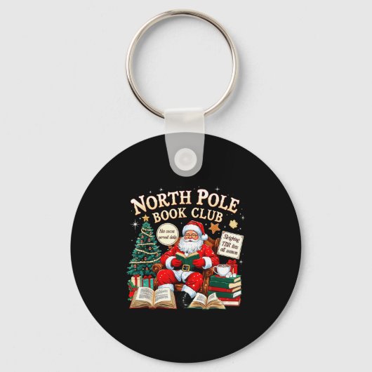 North Le Book Club Cozy Christmas Reading Gift Sleutelhanger (Voorkant)