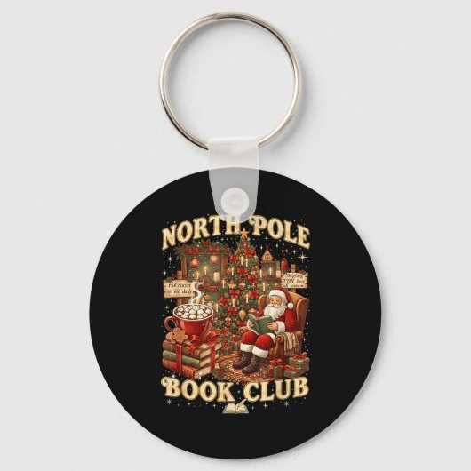 North Le Book Club Cozy Christmas Reading Gift  Sleutelhanger (Voorkant)