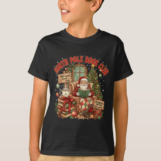 North Le Book Club Cozy Christmas Reading Gift  T-shirt (Voorkant)