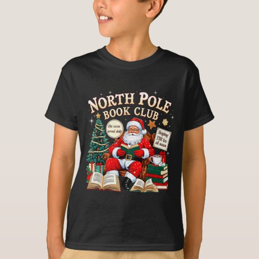 North Le Book Club Cozy Christmas Reading Gift  T-shirt (Voorkant)