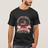 North Le Book Club Hot Cocoa Reindeer Librarians C T-shirt (Voorkant)