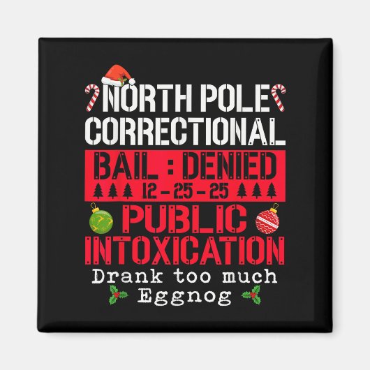 North Le Correctional Openbare Dronkenschap Eierpu Magneet (Voorkant)