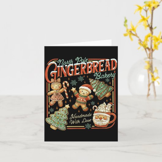 North Le Gingerbread Bakery Christmas  Kaart (Gele Bloem)