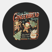 North Le Gingerbread Bakery Christmas  Ronde Sticker (Voorkant)