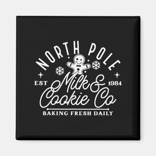North Le Milk And Cookie Co Funny Baking Christmas Magneet (Voorkant)