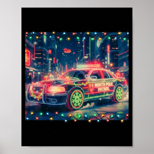 North Le Patrol Christmas Car Tee  Poster (Voorkant)