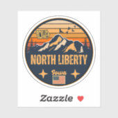 North Liberty, Iowa Sticker (Vel)
