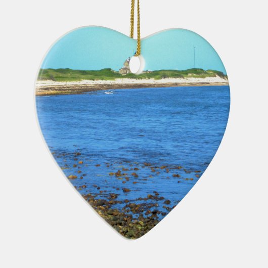 North Light Block Island Keramisch Ornament (Rechts)