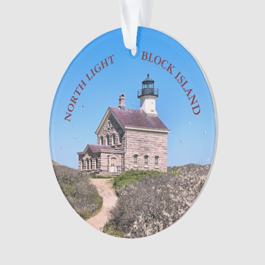 North Light, Block Island, Rhode Island Ornament (voorkant)