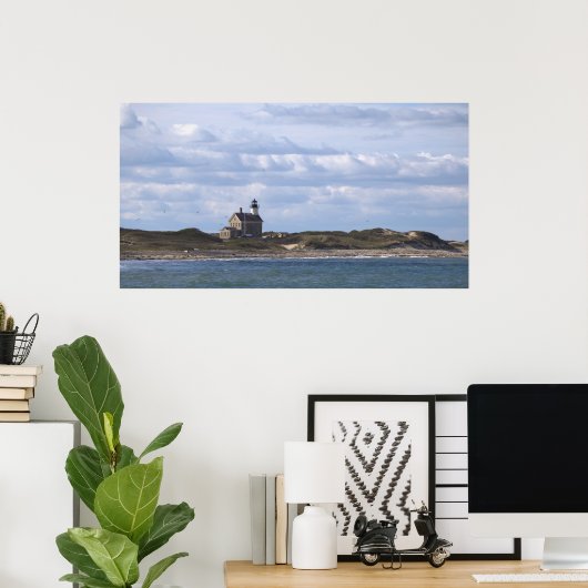 North Light Lighthouse Block Island Poster (Thuiskantoor)