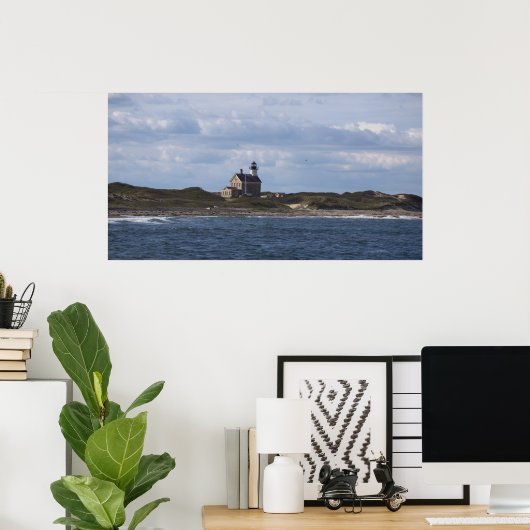 North Light Lighthouse Block Island Poster (Thuiskantoor)
