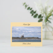 North Light Lighthouse Rhode Island Postcard Briefkaart (Staand voorkant)