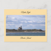 North Light Lighthouse Rhode Island Postcard Briefkaart (Voorkant)