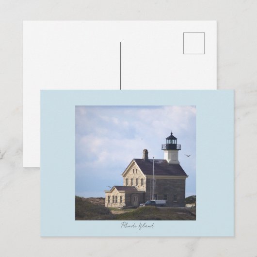 North Light Lighthouse Rhode Island Postcard Briefkaart (Voorkant / Achterkant)
