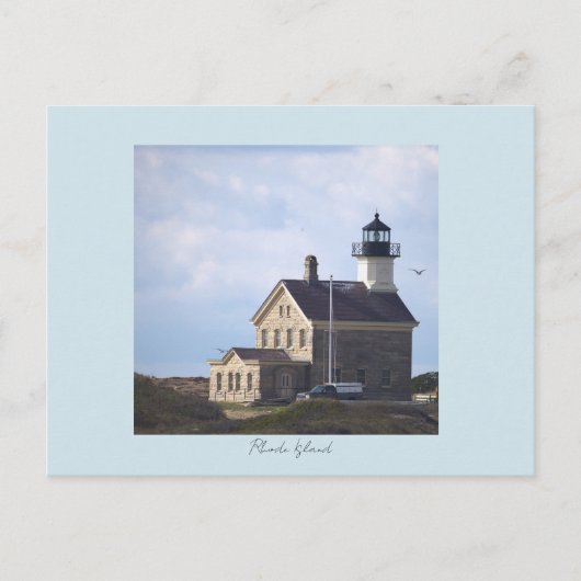 North Light Lighthouse Rhode Island Postcard Briefkaart (Voorkant)