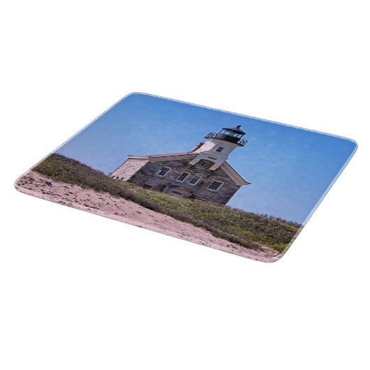 North Lighthouse Block Island RI Snijplank (Hoek)