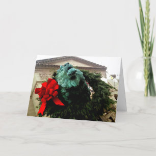 North Lion in het Art Institute of Chicago Feestdagen Kaart