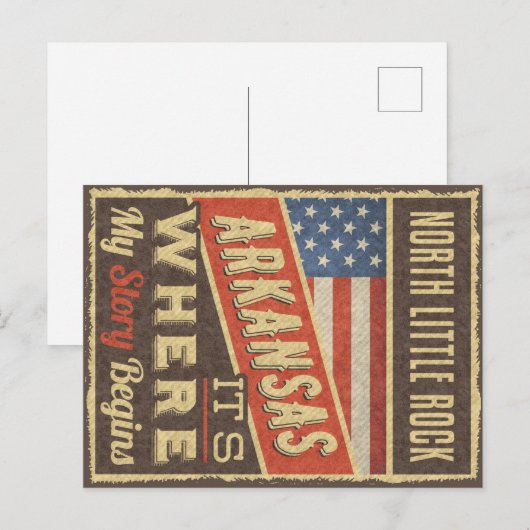 North Little Rock Arkansas Briefkaart (Voorkant / Achterkant)