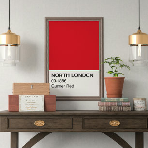 North London Gunner Red - Volledige breedte Perfect Poster