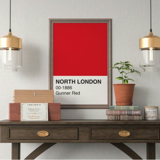 North London Gunner Red - Volledige breedte Perfect Poster