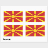 North Macedonia Rechthoekige Sticker (Vel)