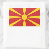 North Macedonia Rechthoekige Sticker (Tas)