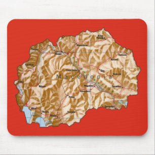 North Macedonië Map Mousepad Muismat