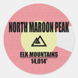 North Maroon Peak Ronde Sticker