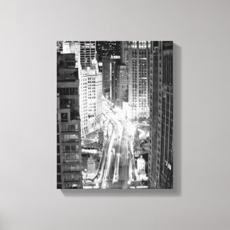 North Michigan Avenue in Chicago na de winter Canvas Afdruk