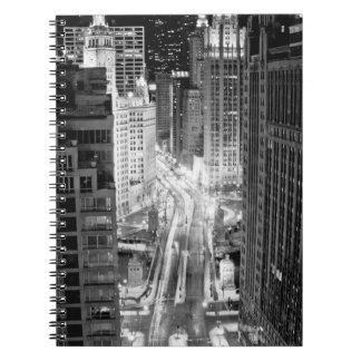 North Michigan Avenue in Chicago na de winter Notitieboek