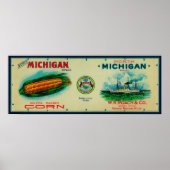 North Michigan Corn LabelGrand Rapids, MI Poster (Voorkant)