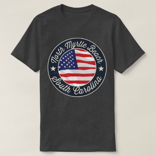 North Myrtle Beach - Patriotic South Carolina Souv T-shirt (Design voorkant)