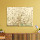 North New York City 4 Canvas Afdruk (Insitu (Woonkamer))