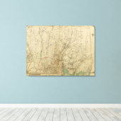 North New York City 4 Canvas Afdruk (Insitu (Houten vloer))