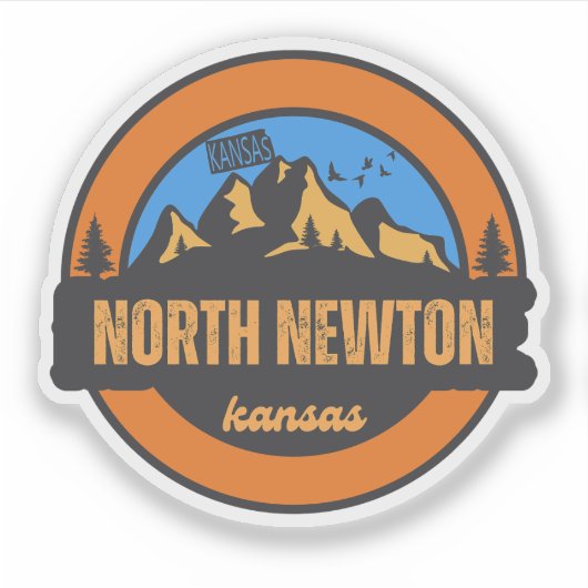 North Newton, Kansas Sticker (Voorkant)