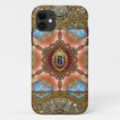 North Orbit Elegant Chic Cool Monogram Case-Mate iPhone Case (Achterkant)