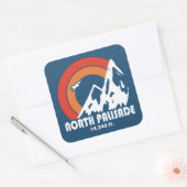 North Palisade California Sun Eagle Vierkante Sticker (Envelop)