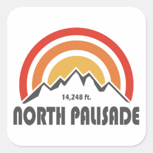 North Palisade Californië Vierkante Sticker