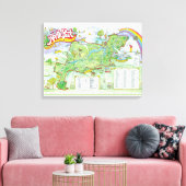 North Park Map - Allegheny County, Pittsburgh, PA Canvas Afdruk (Insitu (Woonkamer))