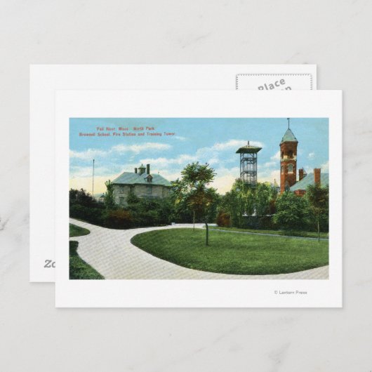 North Park Uitzicht of Brownell School, Fire Briefkaart (Voorkant / Achterkant)