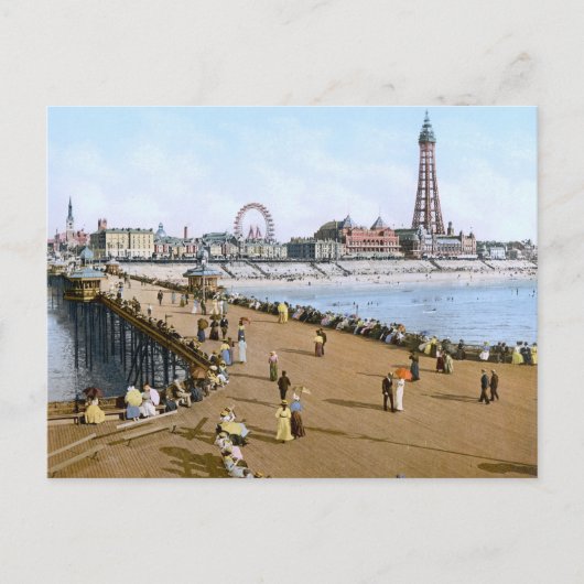 North Pier in Blackpool, Engeland (1900) Briefkaart (Voorkant)