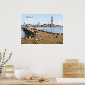 North Pier in Blackpool, Engeland (1900) Poster (Keuken)