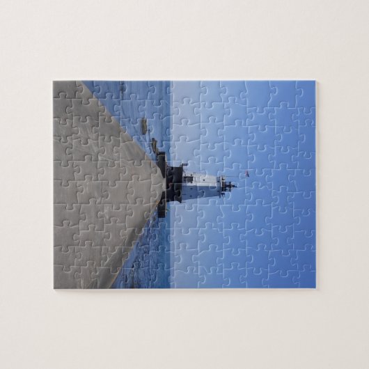 North Pierhead Lighthouse, Ludington MI Legpuzzel (Horizontaal)