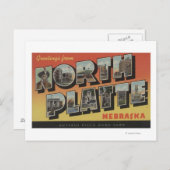 North Platte, Nebraska - Grote letterscènes Briefkaart (Voorkant / Achterkant)