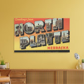 North Platte, Nebraska - Grote letterscènes Canvas Afdruk (Insitu (Woonkamer))